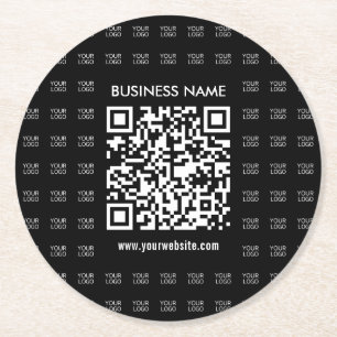 Porta-copo De Papel Redondo Crie Instantaneamente um Código QR Escaneável e um