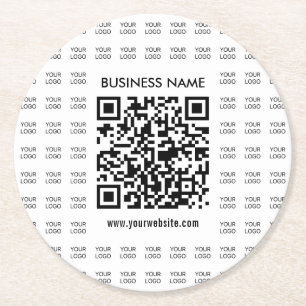 Porta-copo De Papel Redondo Crie Instantaneamente um Código QR Escaneável e um