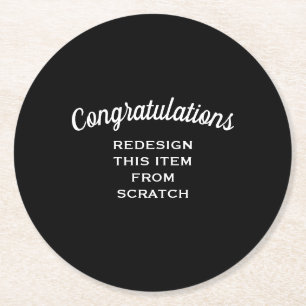 Porta-copo De Papel Redondo Crie seu