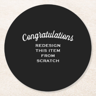 Porta-copo De Papel Redondo Crie seu