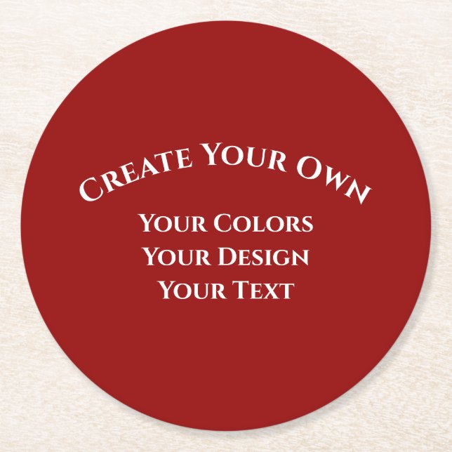 Porta-copo De Papel Redondo Crie seu (Frente)