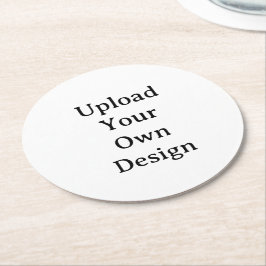 Porta-copo De Papel Redondo Crie seu próprio simples personalizado