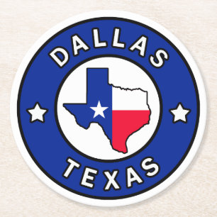 Porta-copo De Papel Redondo Dallas Texas