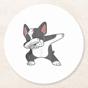 Porta-copo De Papel Redondo Dança De Dança De Cachorro Para Cachorro Mãe