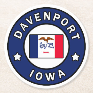 Porta-copo De Papel Redondo Davenport Iowa