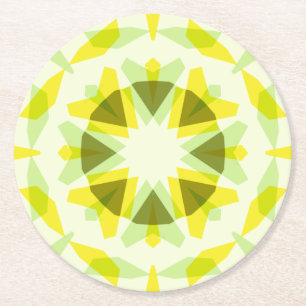 Porta-copo De Papel Redondo Decoração de Dopamina, Estrela Verde Amarela, Kits