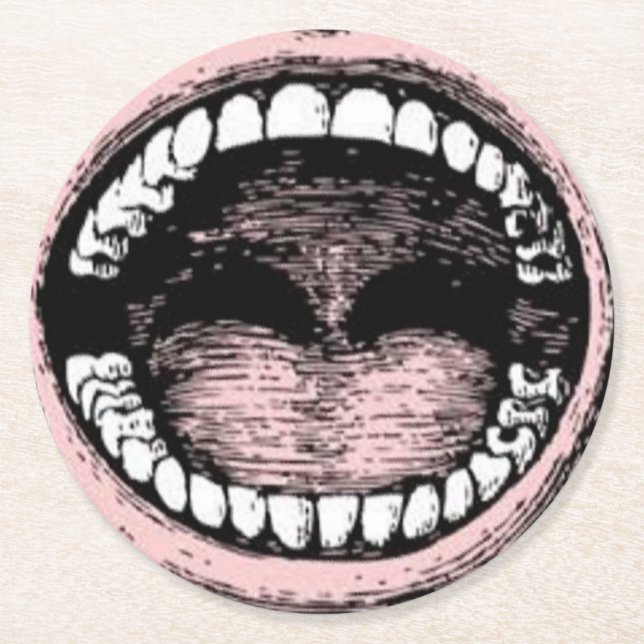 Porta-copo De Papel Redondo Dentist Party Novelty (Frente)