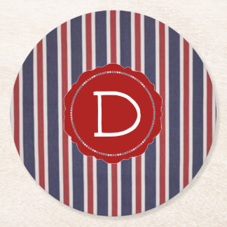 Porta-copo De Papel Redondo Design All-American Patriotic Striped