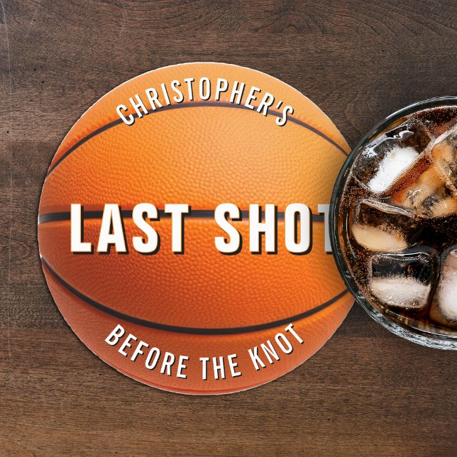 Porta-copo De Papel Redondo Despedida de Solteiro de Basquete Último Lance Ant (Criador carregado)