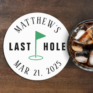 Porta-copo De Papel Redondo Despedida de Solteiro de Golfe Última Tacada