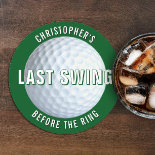 Porta-copo De Papel Redondo Despedida de Solteiro de Golfe: Último Balanço Ant