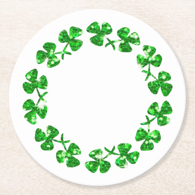 Porta-copo De Papel Redondo Dia de São Patrício (Frente)