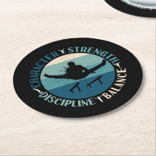 Porta-copo De Papel Redondo Disciplina de Força de Caráter de Ginástica de Men