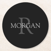 DIY Monograma & Name, Trendy Black com texto de Ci
