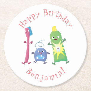 Porta-copo De Papel Redondo Dobra de dente de pasta de dente de dente de pasta