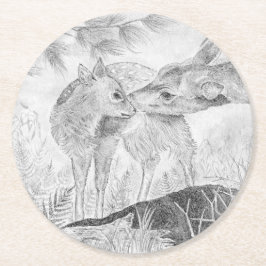 Porta-copo De Papel Redondo Doe e Fawn