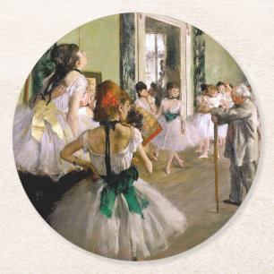 Porta-copo De Papel Redondo Edgar Degas Classe de Dança