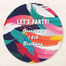 Porta-copo De Papel Redondo Efeito Legal de Tinta Negrito Personalizado 16ª Fe