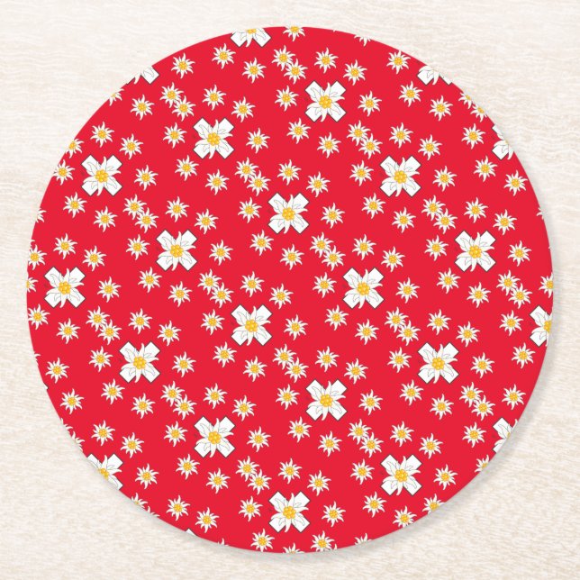 Porta-copo De Papel Redondo Ein Pappuntersetzer für echte schweizer Patrioten (Frente)