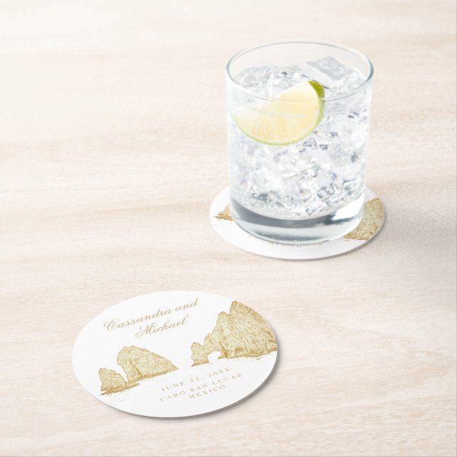 Porta-copo De Papel Redondo El Arco |  Cabo San Lucas MEXICO (Insitu)