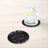 Elefante Indiano Floral Preto Casamento