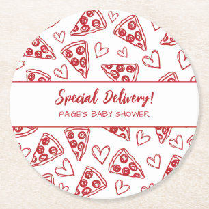 Porta-copo De Papel Redondo Entrega Especial Italiana do Partido da Pizza chá