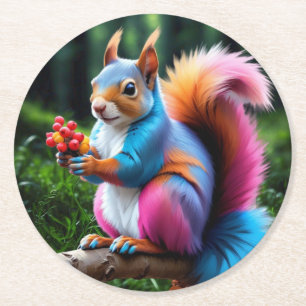 Porta-copo De Papel Redondo Esquilo Bonito No Ramal-19274