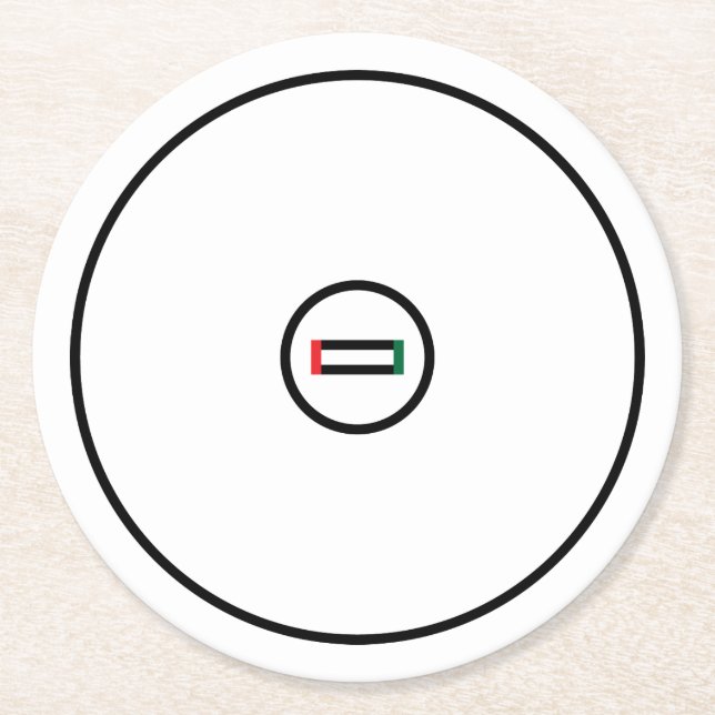 Porta-copo De Papel Redondo Esteira de luta (Frente)