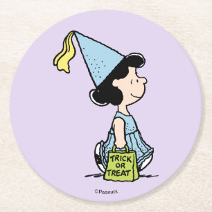 Porta-copo De Papel Redondo Fantasias de Halloween da Princesa Lucy Peanuts