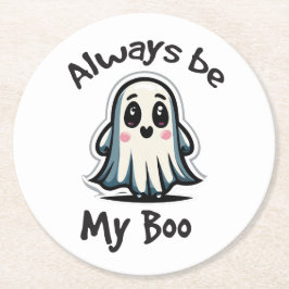 Porta-copo De Papel Redondo Fantasma do humor das Halloween