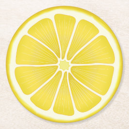 Porta-copo De Papel Redondo Fatia de Campanha de Limão