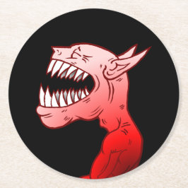 Porta-copo De Papel Redondo Feliz Halloween Ghoul