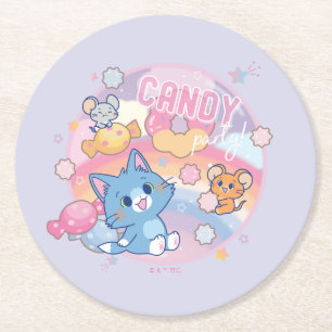Porta-copo De Papel Redondo Festa de Anime Tom e Jerry Candy