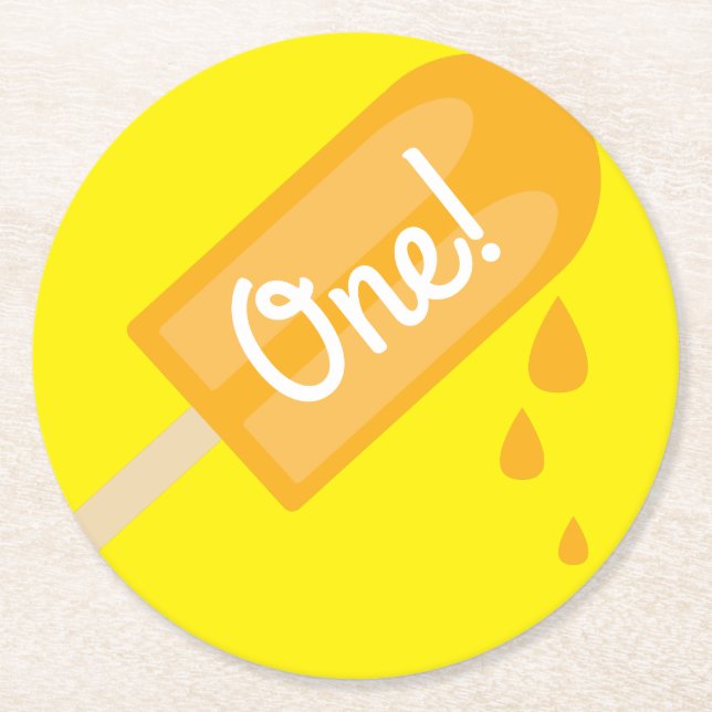 Porta-copo De Papel Redondo Festa de aniversário (Frente)