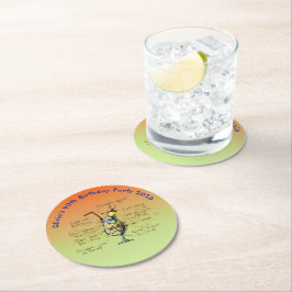 Porta-copo De Papel Redondo Festa de aniversário Azul