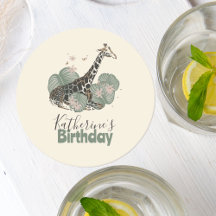Festa de Aniversário Botânica de Girafa Fofa