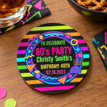 Festa de Aniversário Personalizada com Neon Retro