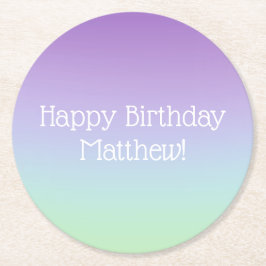 Porta-copo De Papel Redondo Festa de aniversário Rainbow Boy