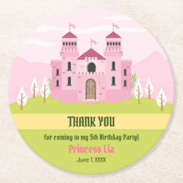 Porta-copo De Papel Redondo Festa de aniversário Real Princesa
