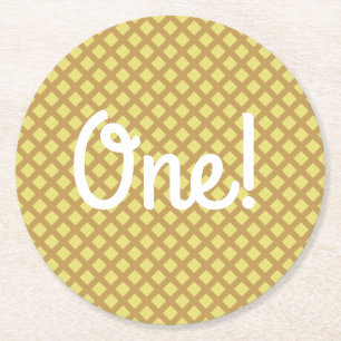 Porta-copo De Papel Redondo Festa de aniversário sorvete