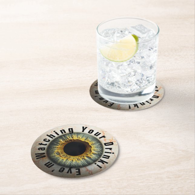 Porta-copo De Papel Redondo 👁️ Festa de Halloween Assombrada! (Insitu)