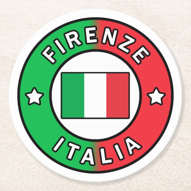 Porta-copo De Papel Redondo Firenze Italia (Frente)