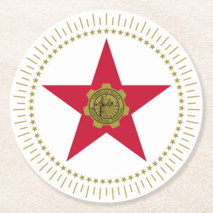 Porta-copo De Papel Redondo Flag of Birmingham, Alabama