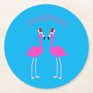 Porta-copo De Papel Redondo Flamingos Flamingo Belles