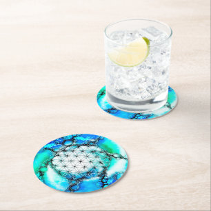 Porta-copo De Papel Redondo Flor De Vida - Maneiras Coloridas 2