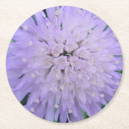 Porta-copo De Papel Redondo Flor roxa