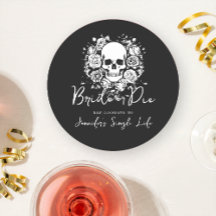 Floral Skull Gothic Black Bachelorette Party