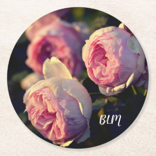 Porta-copo De Papel Redondo Flores Rosa Rosa Rosa Rosa Rosa Rosa Do Jardim