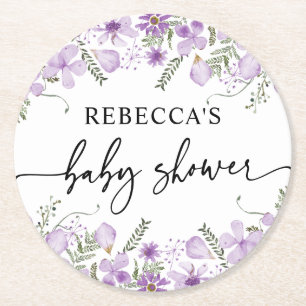 Porta-copo De Papel Redondo Florestas roxas, cor-de-rosa, Portas copos de pape