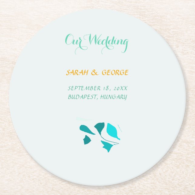 Porta-copo De Papel Redondo Folhas de eucalipto (Frente)